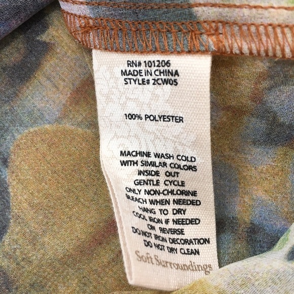 Soft Surroundings Boho Med Orange Multi Popover Embellished Beaded Tunic - Picture 12 of 16